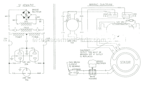Page B Diagram and Parts List for 5506-0  Briggs and Stratton Generator